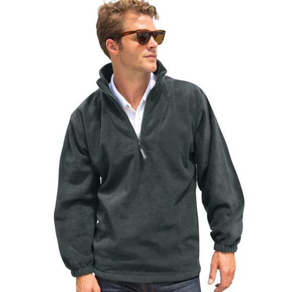 Result Adults Unisex Polartherm Zip Neck Fleece / Oxford Grey - Picture 2 of 3